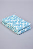 Blue/White Printed Fitted Sheet (King Size)