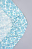 Blue/White Printed Fitted Sheet (King Size)