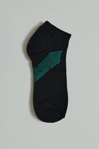Black/Blue/Navy Ankle Sports Socks (Pack of 3)