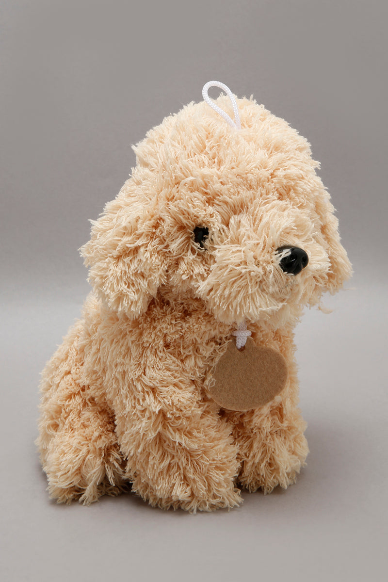 Furry Beige Plush Puppy Toy