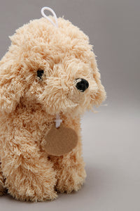 Furry Beige Plush Puppy Toy