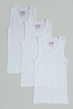 Load image into Gallery viewer, White Sleeveless Vests (3-Pack)
