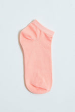 Load image into Gallery viewer, Peach/White Stripe Polka Ankle Socks (3-Pack)
