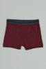 Burgundy/Grey/Black Plain Trunks (Pack of 3)