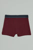 Burgundy/Grey/Black Plain Trunks (Pack of 3)