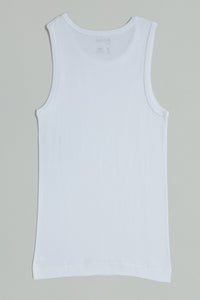 White Sleeveless Basic Vest (2-Pack)