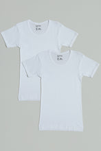 Load image into Gallery viewer, White Short Sleeve Basic Vest (2-Pack)
