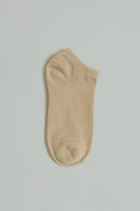 Black/Beige/White Ankle Socks (3-Pack)