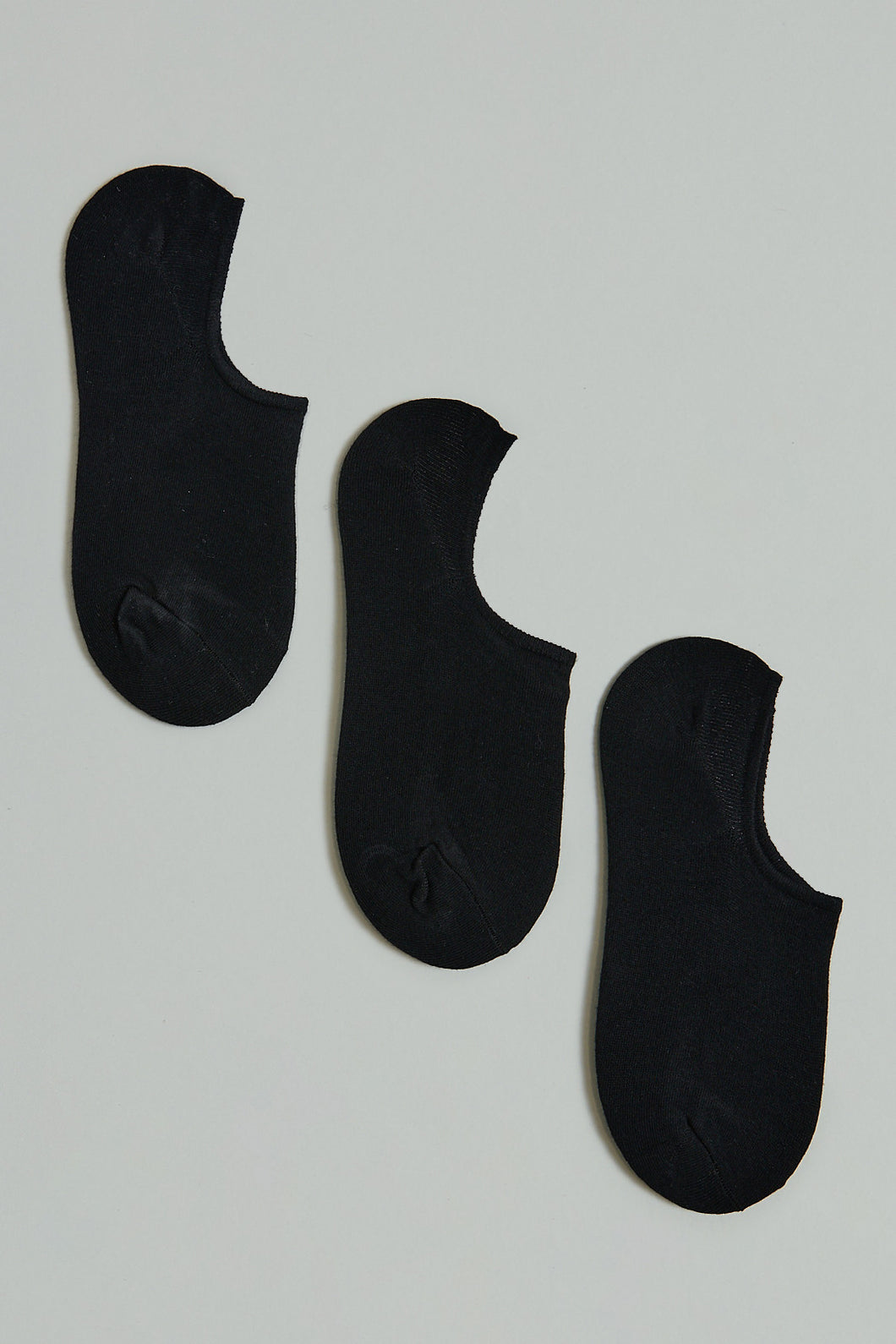 Black Plain Ankle Socks (3-Pack)