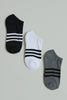 Grey/White/Black Ankle Socks (3-Pack)