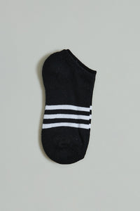 Grey/White/Black Ankle Socks (3-Pack)