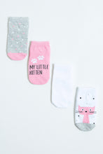 Load image into Gallery viewer, Assorted Little Kitten Socks (4-Pack)
