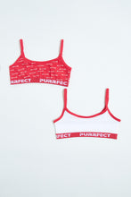 Load image into Gallery viewer, Red/White Arrow Print Bra (2-Pack)
