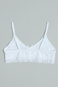 Grey Stripes/White Plain Bras (Pack of 2)