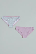 Load image into Gallery viewer, Grey Floral and Pink Hipster Briefs (Pack of 2)
