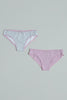 Grey Floral and Pink Hipster Briefs (Pack of 2)