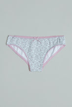 Load image into Gallery viewer, Grey Floral and Pink Hipster Briefs (Pack of 2)
