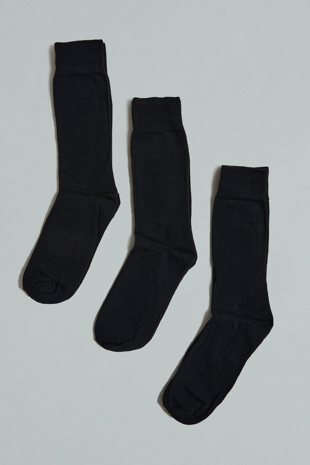 Black Long Length Socks (Pack of 3)