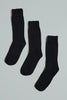 Black Long Length Socks (Pack of 3)