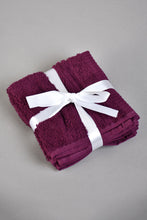 Load image into Gallery viewer, Purple Face Towel Set (4 Piece)
