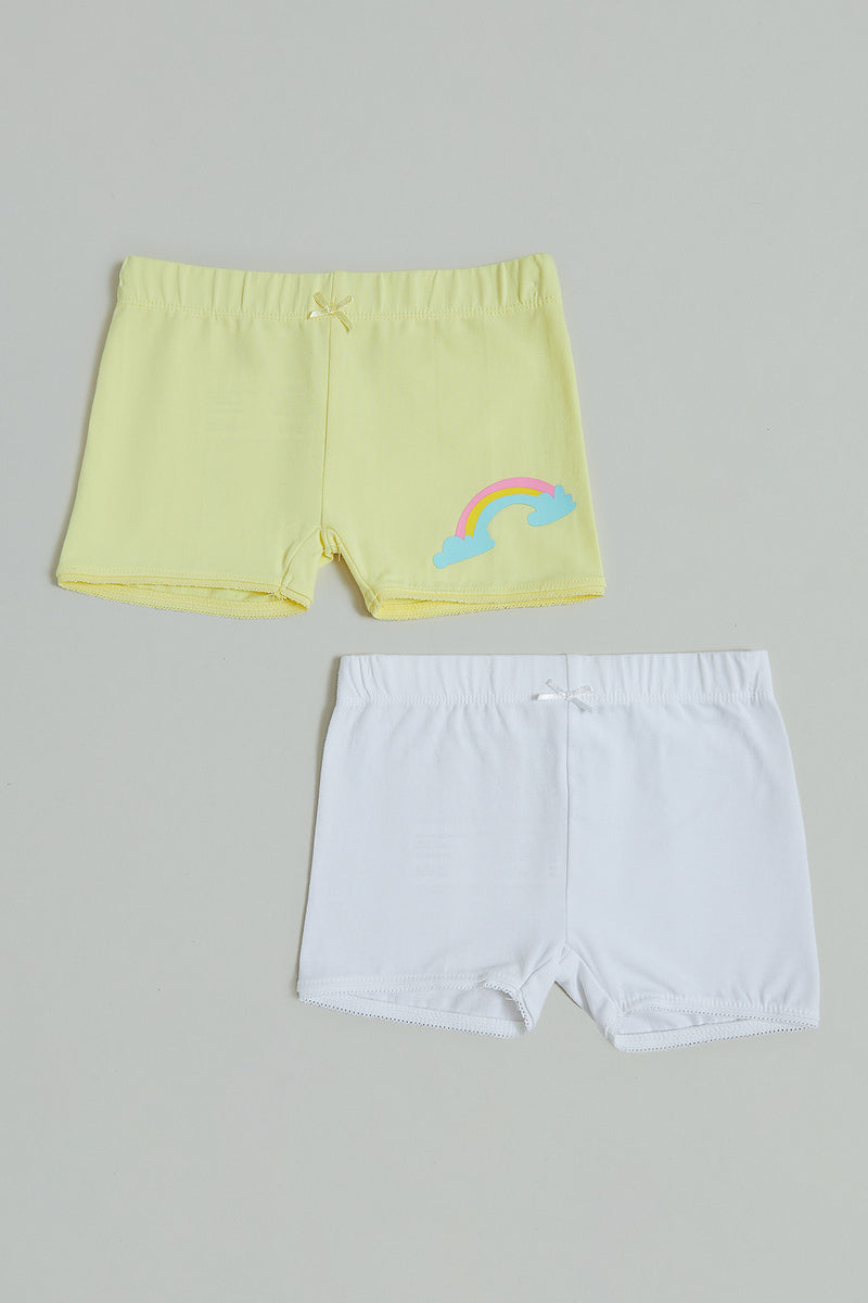 White/Yellow Boxer Shorts (Pack of 2)