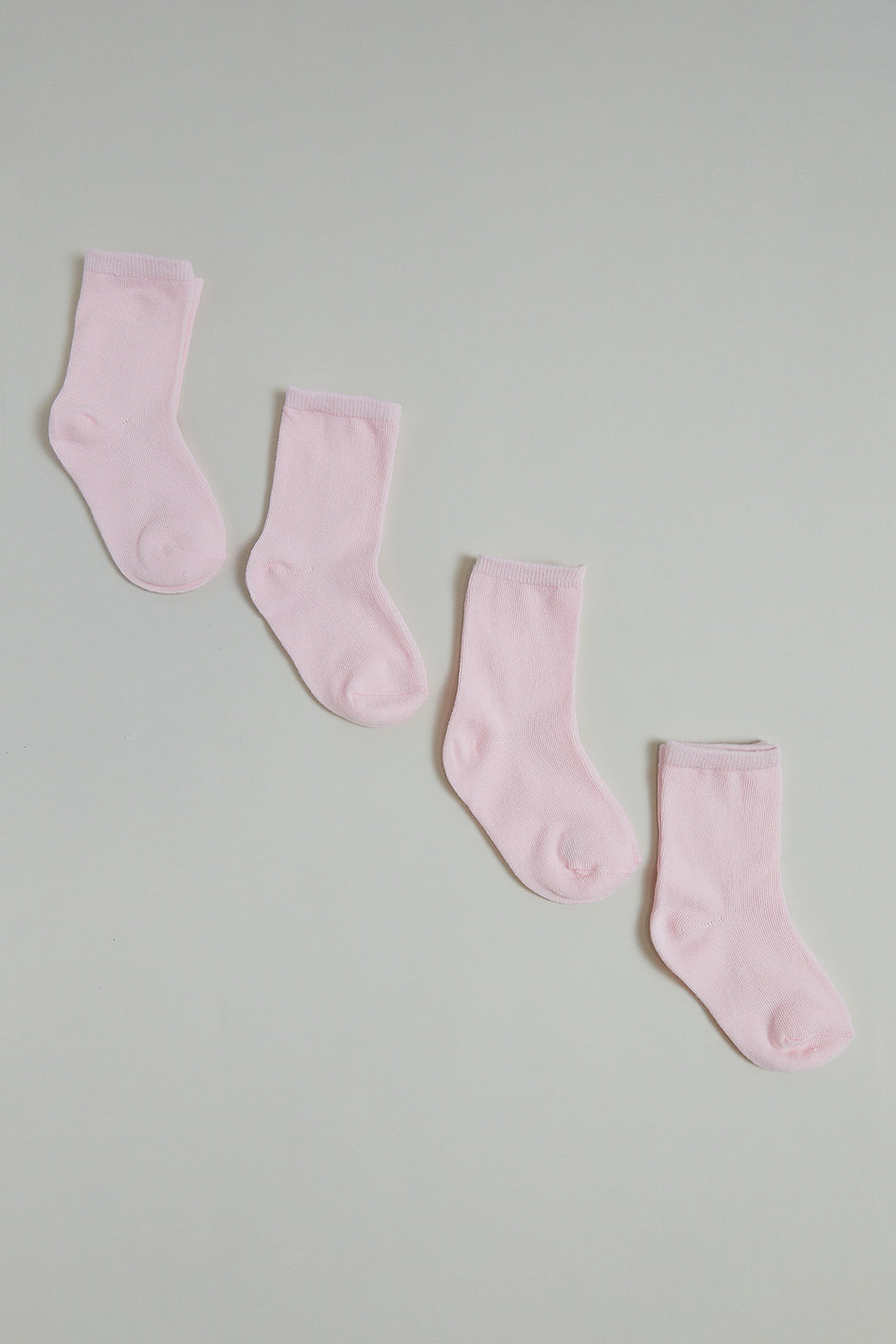 Pink Ankle Length Socks (4 Piece)