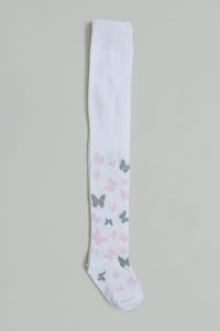 White Butterfly Lurex Tights
