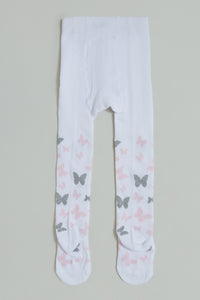 White Butterfly Lurex Tights