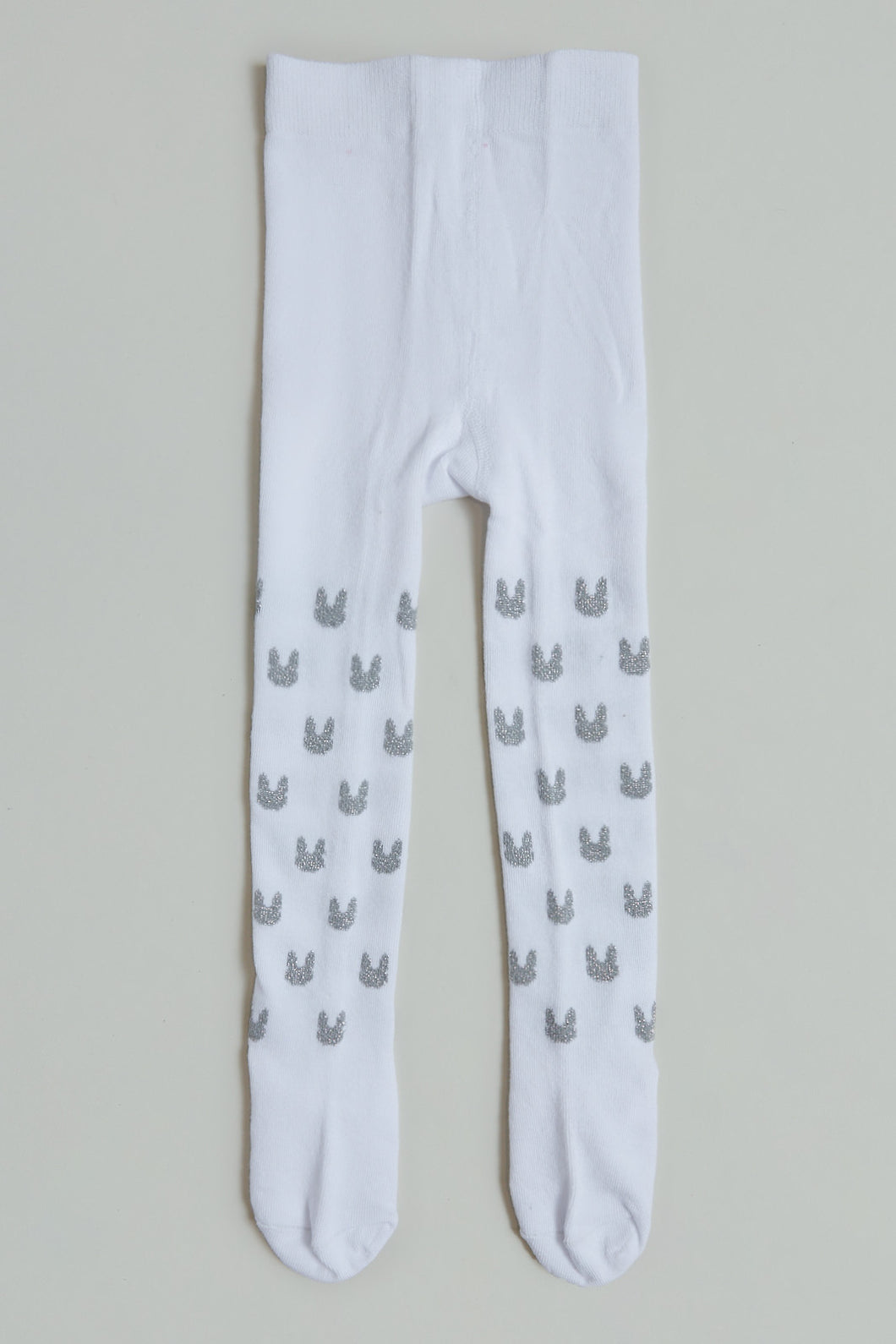 White And Silver Bunny Tights