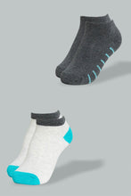 Load image into Gallery viewer, Grey Ankle Socks For Senior Boys (Pack of 2)
