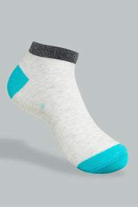 Grey Ankle Socks For Senior Boys (Pack of 2)