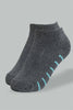 Grey Ankle Socks For Senior Boys (Pack of 2)