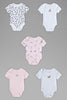 Assorted Cat And Friend Bodysuit Set (Pack of 5)