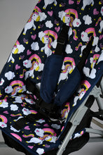 Load image into Gallery viewer, Unicorn Baby Buggy with Safety Belts
