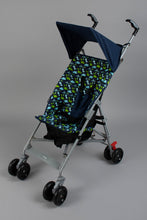 Load image into Gallery viewer, Blue and Green Dinosaur Baby Buggy with Safety Belts
