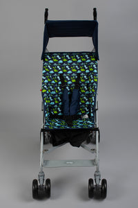 Blue and Green Dinosaur Baby Buggy with Safety Belts