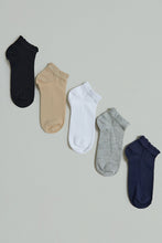 Load image into Gallery viewer, Assorted Plain Ankle Socks (5-Pack)
