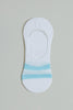 White Jacquard Stripe Invisible Socks (3-Pack)