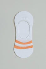 Load image into Gallery viewer, White Jacquard Stripe Invisible Socks (3-Pack)
