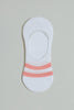 White Jacquard Stripe Invisible Socks (3-Pack)