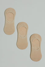 Load image into Gallery viewer, Beige Plain Invisible Socks (3-Pack)
