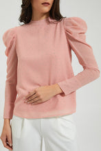 Load image into Gallery viewer, Blush Fully Silver Studded Blouse
