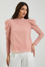 Load image into Gallery viewer, Blush Fully Silver Studded Blouse
