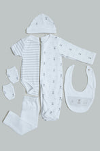Load image into Gallery viewer, White/Grey Printed Embroidered Hanging Gift Set (Pack of 6)
