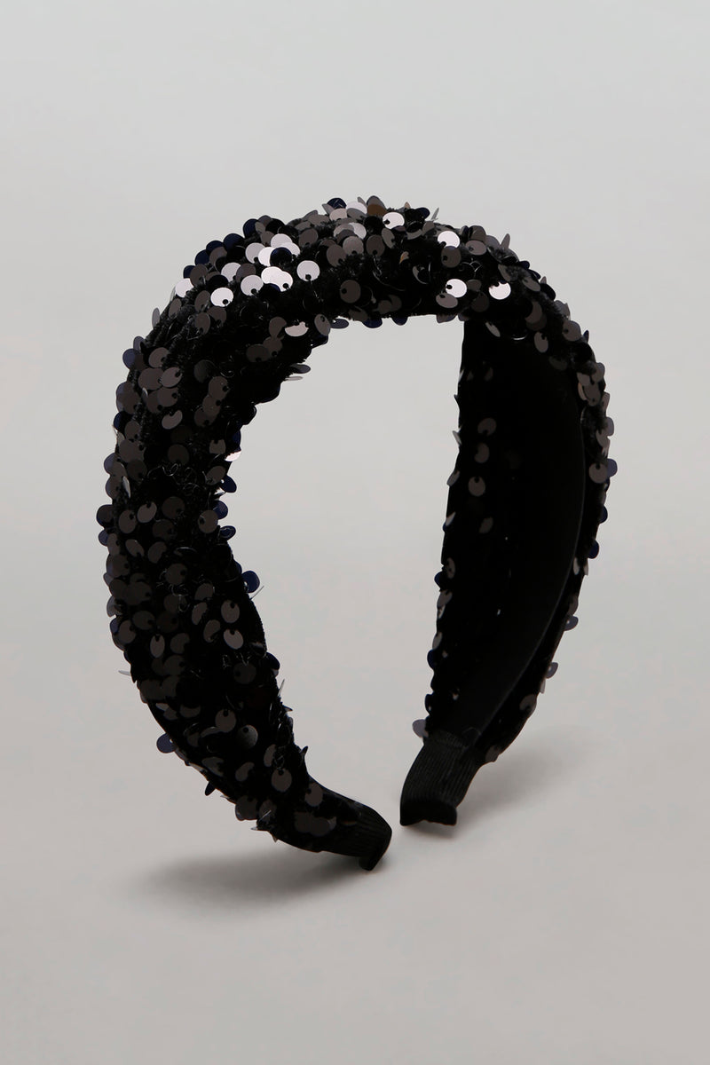 Black Sequins Headband