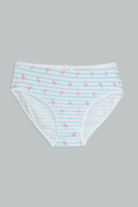 Red/Pink/Blue/White Flamingo Printed Brief (Pack of 5)