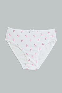 Red/Pink/Blue/White Flamingo Printed Brief (Pack of 5)