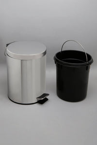 Silver Pedal Dustbin (5 Litre)