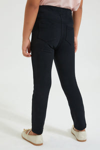 Black Knitted Jegging