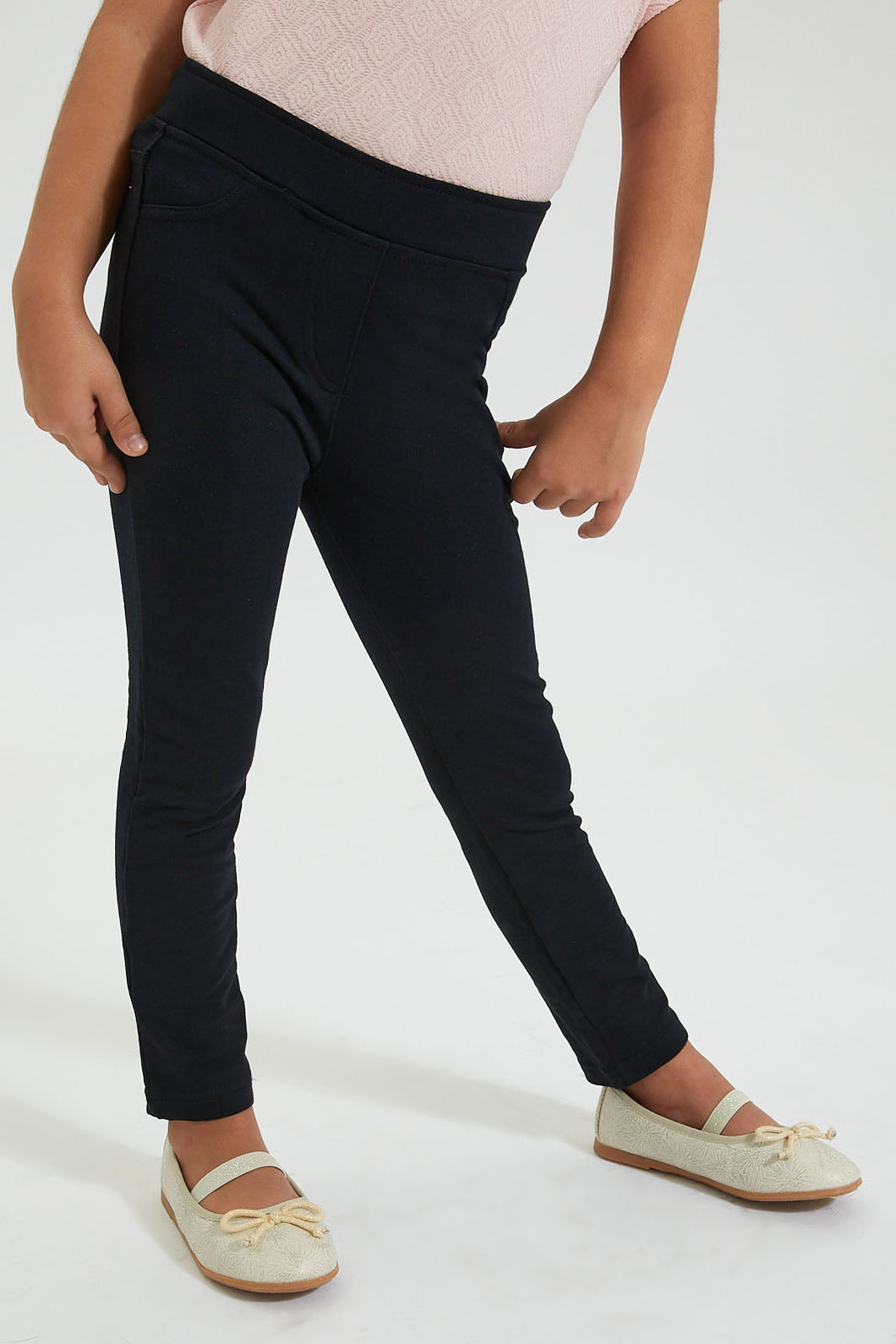 Black Knitted Jegging